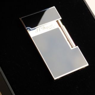 S.  T.  Dupont Montparnasse Cigar Lighter - Black Lacquer/palladium - Fully Boxed