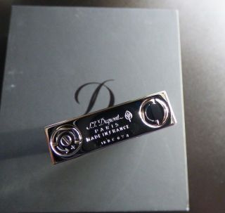 S.  T.  Dupont Montparnasse Cigar Lighter - Black Lacquer/Palladium - Fully Boxed 6