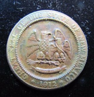 Old Bronze Great Seal Of The State Of Mexico Medallion 1912 - 1962 50yrs