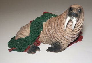 Rare Walrus Figurine | Silver Deer " Christmas Animals " By Tom Rubel