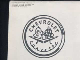 Vtg 1958 Chevrolet Corvette Car Advertising Mail Sales Brochure 6