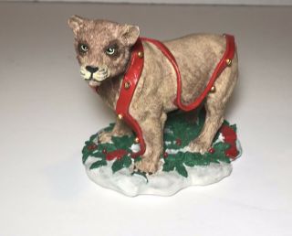 Rare Panther Figurine | Silver Deer " Christmas Animals " By Tom Rubel - Mtn.  Lion