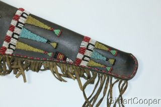 SIOUX BEADED LEATHER HOLSTER 3