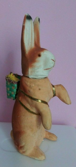 Antique Paper Mache Bunny Rabbit Candy Container Changed To 1 Day