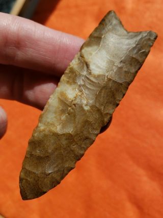 Authentic 3 1/4 " Fluted Clovis Arrowhead Found In Pennsylvania