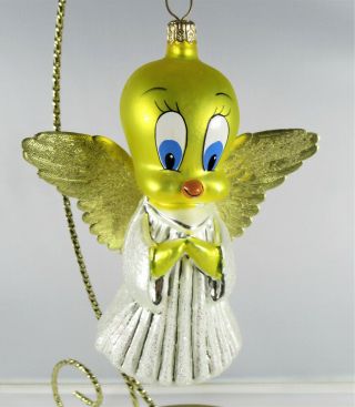 Warner Brothers Christopher Radko Tweety Bird Angel Christmas Ornament W/ Box