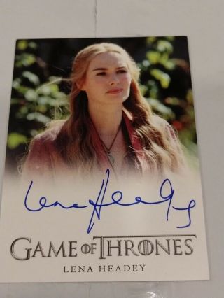 2013 Game Of Thrones Season 2 Lena Headey Queen Cersai Fb Autograph Card Sh
