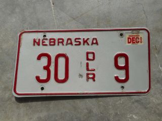 Nebraska 2000 Dealer License Plate 30 9