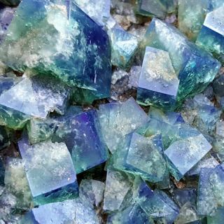 Very Fine 4 Inch Emerald Green Rogerley Mine Fluorite Crystals