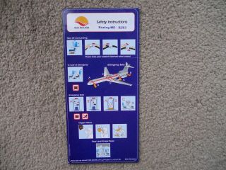 Kish Air Lines Md 82/83 Airline Safety Card