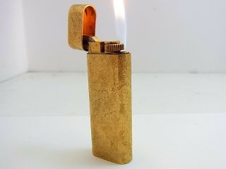 Cartier Paris Gas Lighter Oval 20 Microns Gold Plated (h