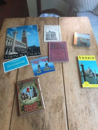 Vintage Europe Travel Ephemera European History Books Venice Italy Venezia