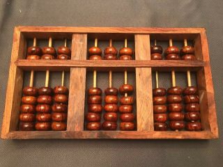 Lotus - Flower Brand Abacus - 11 Wood/ 2 Metal Rods w/ 91 Wood Beads - PRC China 2