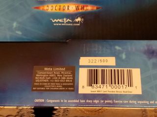 Weta Doctor Who Helmets Set of Four,  Lord President Borusa et all display items 3