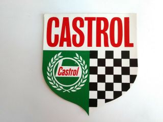 Vintage Castrol Motor Oil 1960s 1970s Racing Decal / Sticker 6 " X 5.  5 " - L3