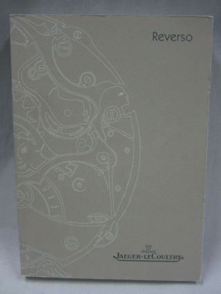 Jaeger Lecoultre Instructions Book For Many Reverso Watch & Chronograph Models