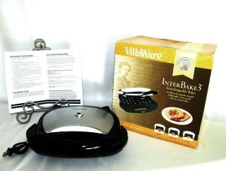 Villaware 5230 Interbake3 Baker - Belgian Waffle - Sandwich - Pizzelle Maker
