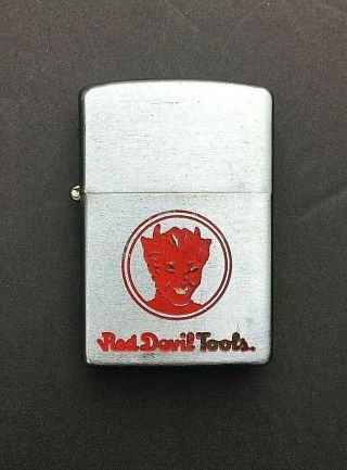 Zippo Rare " Red Devil Tools " Great Graphic Lighter 2032695.