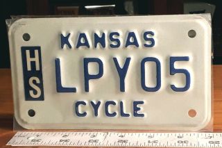 Motorcycle License Plate - Kansas - 1990s Era Haskell County,