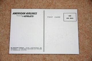 American Airlines BAC One - Eleven jet airliner postcard 2