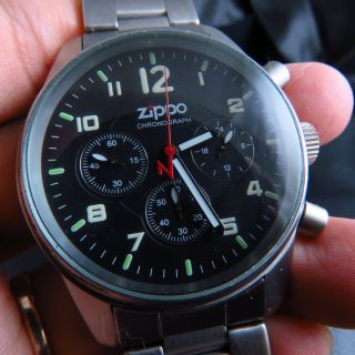Vintage Usa Zippo Chronograph 24 Hours Quartz Men Watch