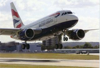 Airline Issue Postcard Ba A318
