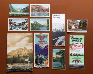 Vintage Maps/guides/postcards Of The Canadian Rockies