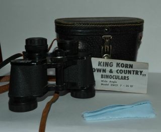 Vintage Town & Country Binoculars - King Korn Wide Angle 7 X 35 Field Angle 10