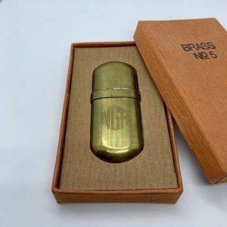 Trench Lighter Korean War Era Made In Japan Smoke Stone Brass No.  5