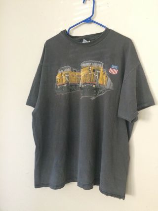 Vtg Union Pacific Railroad T Shirt John Winfield Train Art Made In Usa 2xl