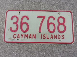 Cayman Islands License Plate 36 768