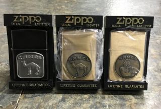 3 Camel Zippo Lighters