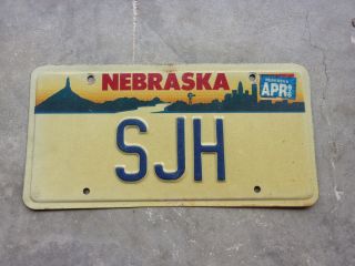 Nebraska 1996 License Plate Sjh