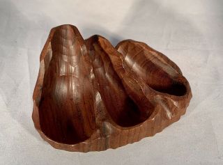 Vintage Hand Carved Wooden Pipe Stand - Holds 3 Pipes - 6”x3” -