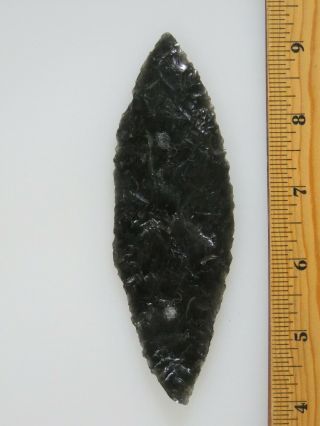 Exceptional obsidian bi - point knife,  Modoc Co.  California x Anderson L.  5 1/8 in 6