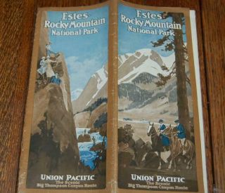 Rare 1917 Union Pacific Railroad Estes Rocky Mountain National Park Brochure