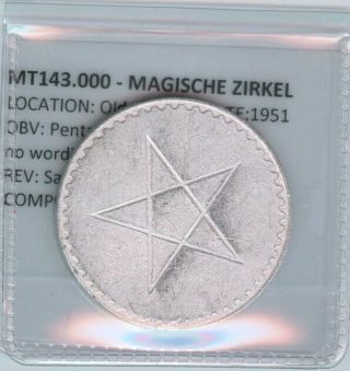 Magicians Token Mt143.  000 - German Magische Zirkel R7 Rariety 11 - 25 Known.