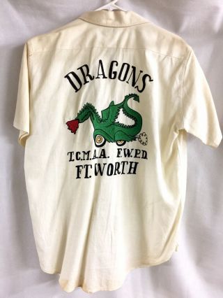 1950’s Dragons Drag Racing Car Club Tcmaa Fwpd Fort Worth Texas Shirt Sanforized