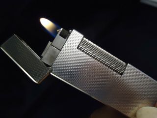 Dunhill Rollagas Lighter - Silver Plated - Barley Pattern - Serviced