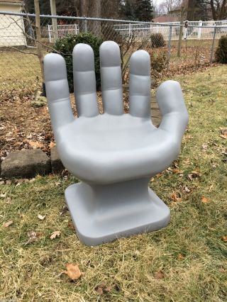 Giant Gray Hand Shaped Chair 32 " Tall Adult Size 70 