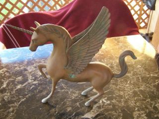 Vintage Brass Unicorn Pegasus Statue With Wings Large Heavy 6
