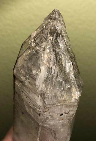 Large Skeletal Quartz Crystal From Namibia,  Dt,  Small Enhydros,  Brandberg