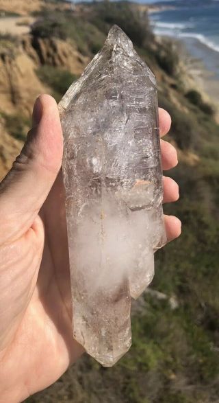 Large Skeletal Quartz Crystal from Namibia,  DT,  Small Enhydros,  Brandberg 2