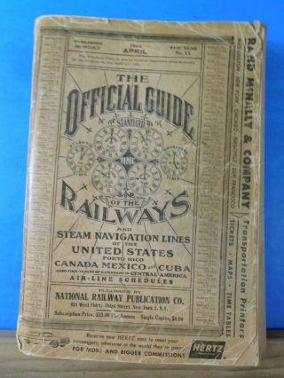 Official Guide Of The Railways 1959 April Railroad Airline Timetables Maps More