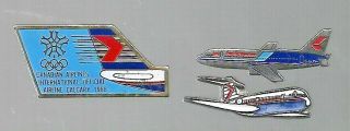 Plane Pins: Canadian Airlines 88 Olympics & Jet; Pacific Western Jet