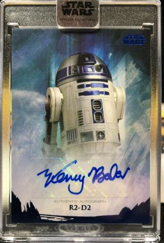 Kenny Baker R2 - D2 2018 Topps Star Wars Stellar Signatures Autograph Blue 25/25