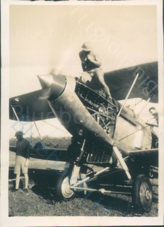 Raf Hawker Hart Aircraft Engine Repair At Raf Seletar Singapore 1930 