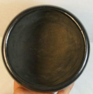 Corn Moquino Santa Clara Native American Black Pottery Bowl 549 5