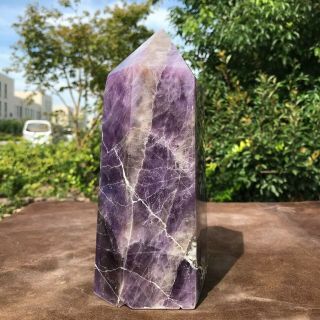 4720g Natural Amethyst Crystal Obelisk Quartz Wand Point Healing 7