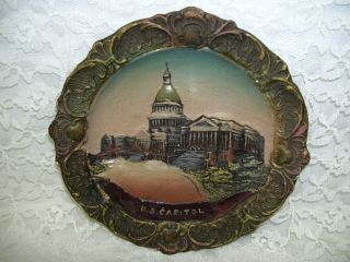 Us Capitol Building Chalkware Souvenir